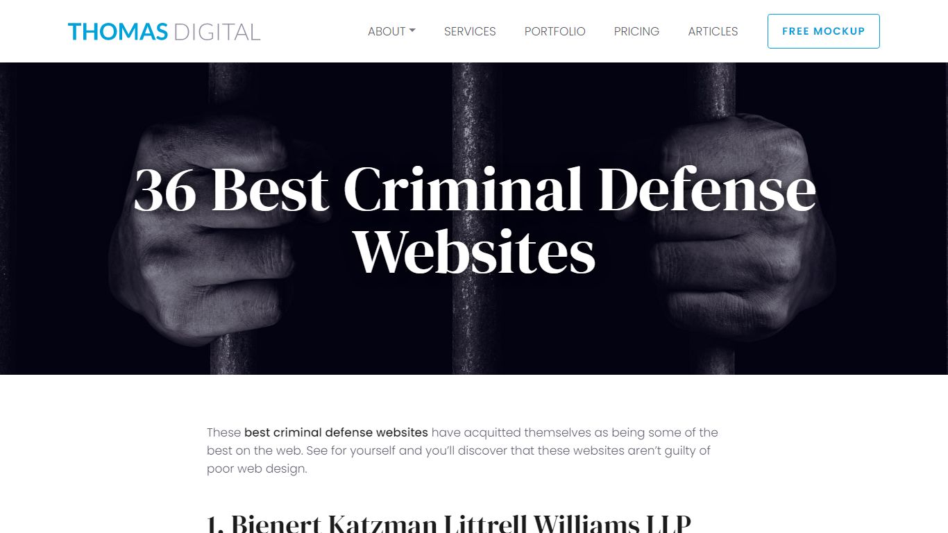 The 36 Best Criminal Defense Websites on The Web | Thomas Digital